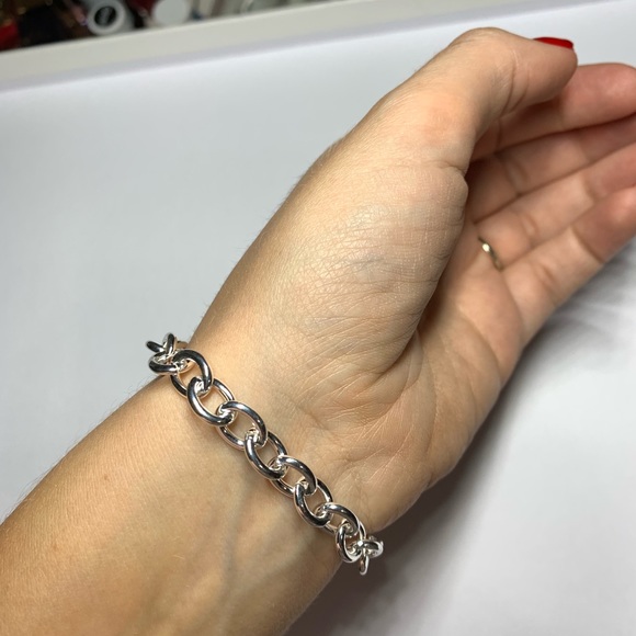Silver Two Hearts Bracelet - Picture 8 of 9